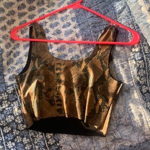 Nordstrom snake skin cute tight top. Sucks everything in